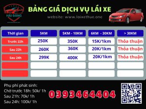 Bảng Giá Lái Xe Hộ